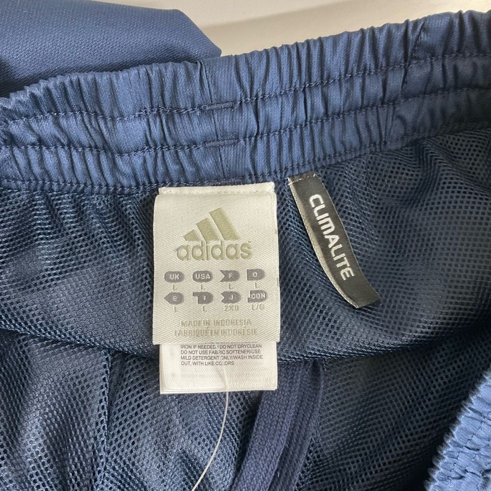 NEW Adidas Men’s Climalite Pant Revo Remix Navy Blue Red Stripes Track Pants L - Picture 11 of 14